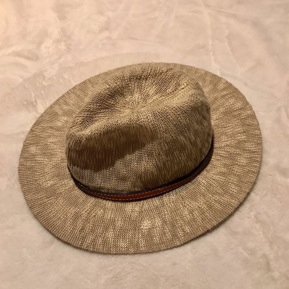 Disney Parks Woven Hat With Leather Bow Belt Tan Safari Style Disneyland - Picture 5 of 8